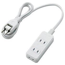 電源タップ（雷ガード・ほこりシャッター・3個口・1m・ホワイト） T-KST02-22310WH