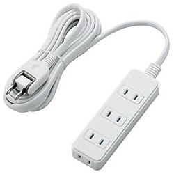 電源タップ（雷ガード・ほこりシャッター・4個口・3m・ホワイト） T-KST02-22430WH