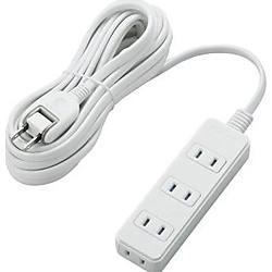 電源タップ（雷ガード・ほこりシャッター・4個口・5m・ホワイト） T-KST02-22450WH