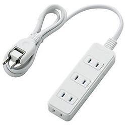 電源タップ（雷ガード・ほこりシャッター・4個口・1m・ホワイト） T-KST02-22410WH