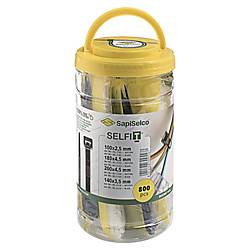 SapiSelco バケットケーブルタイ ミックス 800本 100～200mm