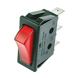ZF ロッカースイッチ Electronics 赤（SPST,幅11 高さ30.48mm）