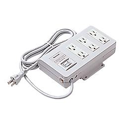 電気タップ 電源延長ケーブル 6 Gang 2m Cable, 125 V, 15A