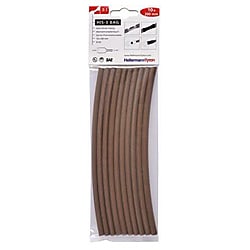 HellermannTyton 熱収縮チューブ 収縮前 6mm, 収縮後 2mm, 茶