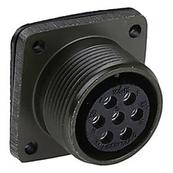 アンフェノール MIL規格丸型コネクタ MS3102A メス 7極 MS3102A-16S-1S