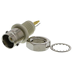 Amphenol BNCコネクタ パネルマウント はんだ 50Ω B6651B1-NNYL3G-50