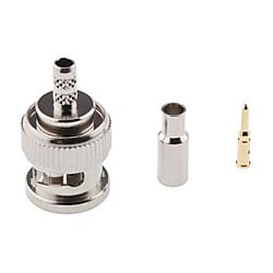 Amphenol BNCコネクタ ストレートケーブルマウント 圧着（オス,75Ω,スタンダード）