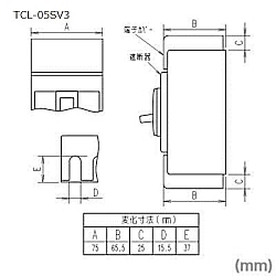漏電・ノーフューズ遮断器用 大型端子カバー