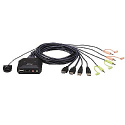 2ポートUSB HDMIケーブルKVMスイッチ（4K対応）