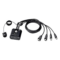 2ポートUSB HDMIケーブル KVMスイッチ