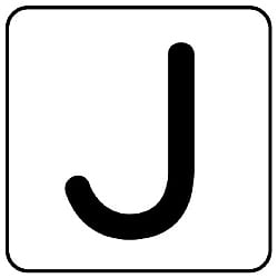 配管ステッカー アルファベット表示