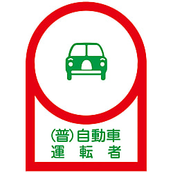 ヘルメット用ステッカー  「（普）自動車運転者」