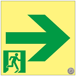 高輝度蓄光通路誘導標識  「→」_1