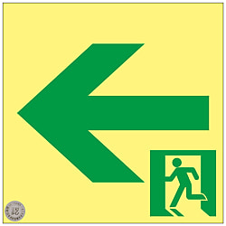 高輝度蓄光通路誘導標識  「←」_1