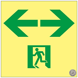 高輝度蓄光通路誘導標識  「←→」_1