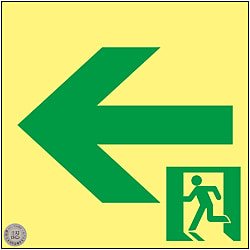 高輝度蓄光通路誘導標識  「←」_2