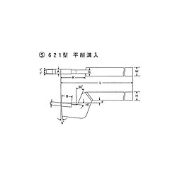 ハイスバイト S621型 平削溝入