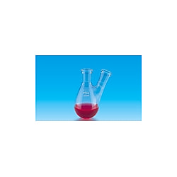 Fine透明共通二口なす型フラスコ 50～100ml