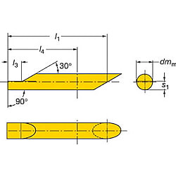 小型旋盤用工具 コロターンXS ブランク CXS-B