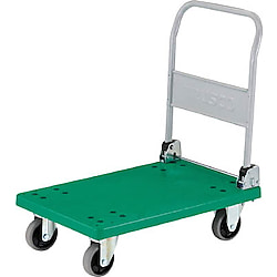 樹脂製運搬車 グランカート （折りたたみハンドルタイプ・ウレタンキャスター）