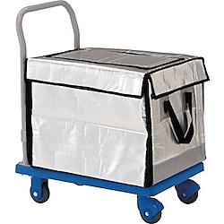 樹脂製運搬車 サイレント（ハンドトラックボックス付/均等荷重200kgkg）
