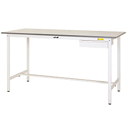 軽量作業台/ワークテーブル耐荷重150kg（固定式H950mm・キャビネット付）