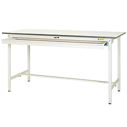 軽量作業台/ワークテーブル耐荷重150kg（固定式H950mm・ワイド引出し付）