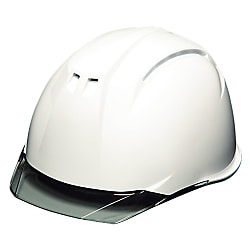 PC樹脂製ヘルメットAP11-C型（透明バイザー・雨垂れ防止溝付・衝撃吸収ライナー付）