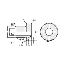 F 型 切欠き型差込みブシュ 画像
