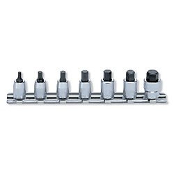 ハンドソケット1/4"（6.35mm）ヘックスビットソケット レールセット