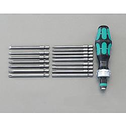 [+ - Pozi Hex Torx]ドライバーセット(ラチェット式)