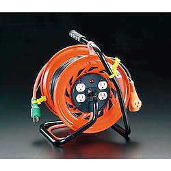 AC125V/15A/30m コンセント固定リール(元置型アース付)