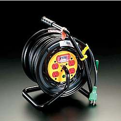 AC125V/22A/30m コンセント固定リール(過負荷遮断)
