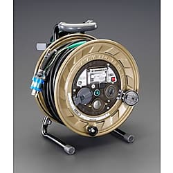 AC125V/15A/30m メタルセンサーリール(漏電遮断器付)