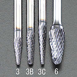 3x 13mm/3mm軸 [Coated]超硬バー