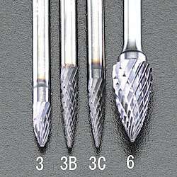 6x 13mm/3mm軸 [Coated]超硬バー