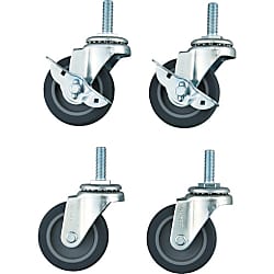 フレックスワゴン用φ75（車輪軽75mm）ゴム車セット