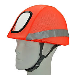 布施商店 ヘルメットカバー 蛍光 高輝度 リフレクションヘルメットカバー FT-OS-30 オレンジ