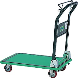 アイケー プレス製運搬車 折畳み式ハンドブレーキ付エコ台車 740×480×145