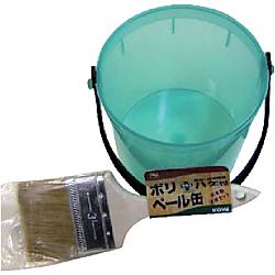 KOWA ポリペール缶防虫防腐ハケ付1.5L+75mm