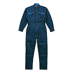 つなぎ服（腰部ジャバラ加工） 4000 ネイビーブルー