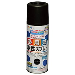 アサヒペン 水性多用途スプレー 300ML ツヤ消し黒
