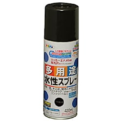 アサヒペン 水性多用途スプレー 420ML ツヤ消し黒