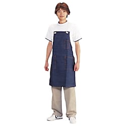 川西 ジーンズ胸当前掛ロープ型