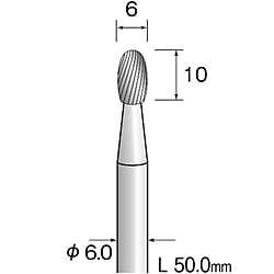 超硬カッター 軸径6mmスパイラルカット BC4371～BC4374