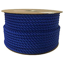 ユタカ ロープ PEカラーロープドラム巻 12φ×1m ブルー