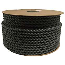 ユタカ ロープ PEカラーロープドラム巻 12φ×1m グレー