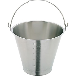 ステンレスバケツ目盛付 12L（ベース付き）