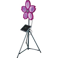 桜サークラー ソーラー式大型回転灯 三脚付 電源セット
