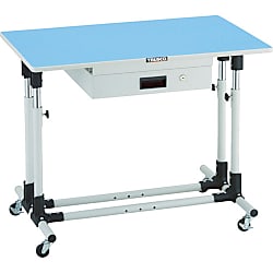 上下調節機能付作業台（キャスター付）引出付 均等荷重100kg